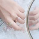J348 Cute Little Swan Index Finger Open Adjustable Ring(Rose Gold)