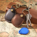 3 PCS 18Y-011 Vintage Leather Access Control Proximity Card Holder(Red)