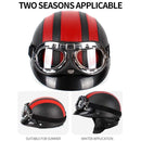 BSDDP A0318 PU Helmet With Goggles, Size: One Size(Black Brown)