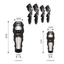 PRO-BIKER RH-1010 Motorcycle Keep Warm Anti-Fall Stainless Steel Protective Gear(Knee Pads + Elbow Pads)
