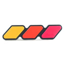2 PCS Universal Three-color Car Sticker(Red)