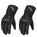 BSDDP RH-A0127 Winter Warm Fleece Long Motorcycle Gloves, Size: L(Black)