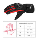 BSDDP RH-A0127 Winter Warm Fleece Long Motorcycle Gloves, Size: L(Red)