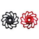 MEROCA Ceramic Bearing Mountain Bike Guide Wheel(11T Red)