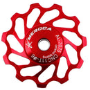 MEROCA Ceramic Bearing Mountain Bike Guide Wheel(13T Red)