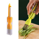 5 PCS Home Kitchen Multifunctional Green Onion Peeler(Yellow)