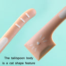 4 PCS Cat & Dog Wet Food Mixing Canned Long Handle Spoon(Pink)