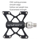 LP LitePro K5 Folding Bkie Aluminum Alloy Bearin Pedals(Silver)