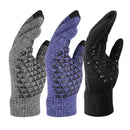 2 Pairs Thick Velvet Touch Screen Knitted Warm Gloves, Size: Free Size(Grey)