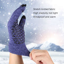 2 Pairs Thick Velvet Touch Screen Knitted Warm Gloves, Size: Free Size(Blue)