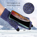 2 Pairs Thick Velvet Touch Screen Knitted Warm Gloves, Size: Free Size(Grey)