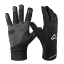 Autumn And Winter Outdoor Sports Hiking Ski Warm Gloves, Size: L(Black)
