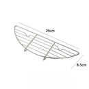 304 Stainless Steel Camping BBQ Frying Pan Steaming Rack, Size: 26x8.5cm