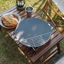 304 Stainless Steel Camping BBQ Frying Pan Steaming Rack, Size: 26x8.5cm