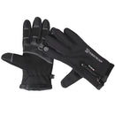 Outdoor Riding Windproof Cold-proof Zipper Gloves, Size: L(Black)