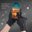 Outdoor Riding Windproof Cold-proof Zipper Gloves, Size: L(Black)