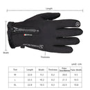Outdoor Riding Windproof Cold-proof Zipper Gloves, Size: L(Black)