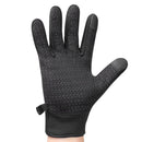 Outdoor Sports Velvet Cold-proof Touch Screen Zipper Gloves, Size: L(Black)