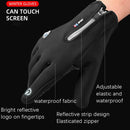 Outdoor Sports Velvet Cold-proof Touch Screen Zipper Gloves, Size: L(Black)