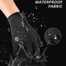Outdoor Sports Velvet Cold-proof Touch Screen Zipper Gloves, Size: L(Black)