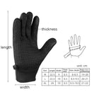 Outdoor Sports Velvet Cold-proof Touch Screen Zipper Gloves, Size: L(Black)