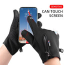 Outdoor Sports Velvet Cold-proof Touch Screen Zipper Gloves, Size: XL(Black)
