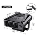 12V Car Heater Fan Defrost Defogger(Black)