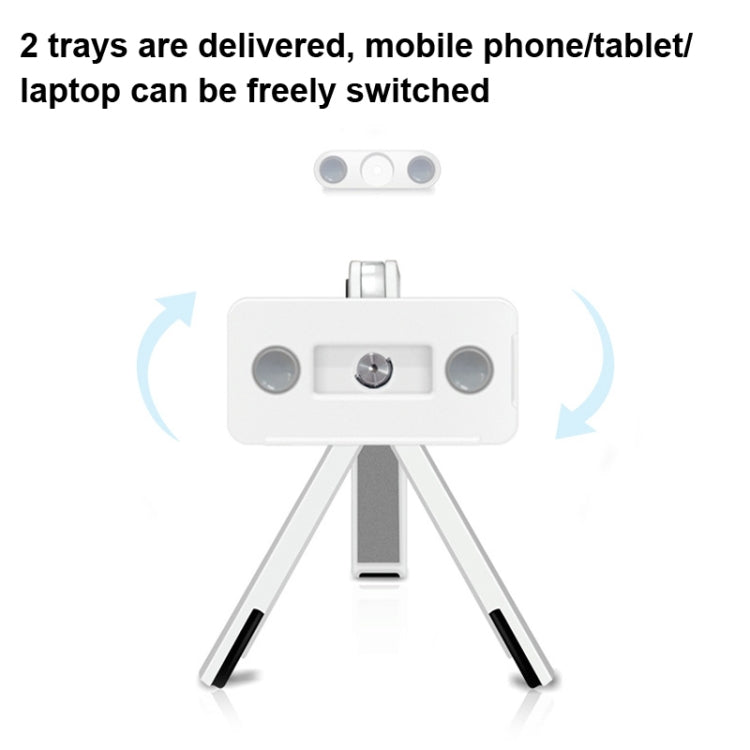 UP-1S Foldable Laptop Stand Mobile Phone Tablet Desktop Stand(White)