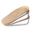2 Pairs GEL Increasing High Insole Fleece Invisible Increased Pad, Size: L Code 3cm(Apricot)