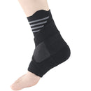 Nylon Sports Compression Striped Bandage Ankle Support, Specification: L(Gray Stripes)