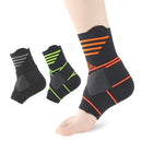 Nylon Sports Compression Striped Bandage Ankle Support, Specification: XL(Gray Stripes)