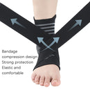 Nylon Sports Compression Striped Bandage Ankle Support, Specification: XL(Gray Stripes)