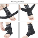 Nylon Sports Compression Striped Bandage Ankle Support, Specification: XL(Gray Stripes)