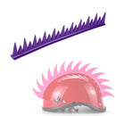 2 PCS BSDDP Motorcycle Helmet Decorative Cockscomb Silicone Sticker(Purple)