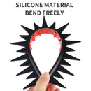 2 PCS BSDDP Motorcycle Helmet Decorative Cockscomb Silicone Sticker(Black)