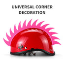 2 PCS BSDDP Motorcycle Helmet Decorative Cockscomb Silicone Sticker(Black)