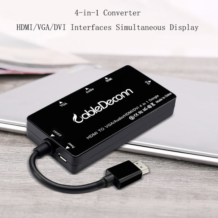 Cabledeconn D0407 HDMI VGA DVI Connection HDTV Monitor Cable(White)