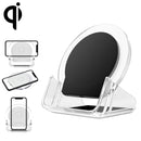 A9199 10W 3 in 1 Vertical LED Crystal Wireless Charger(Black)