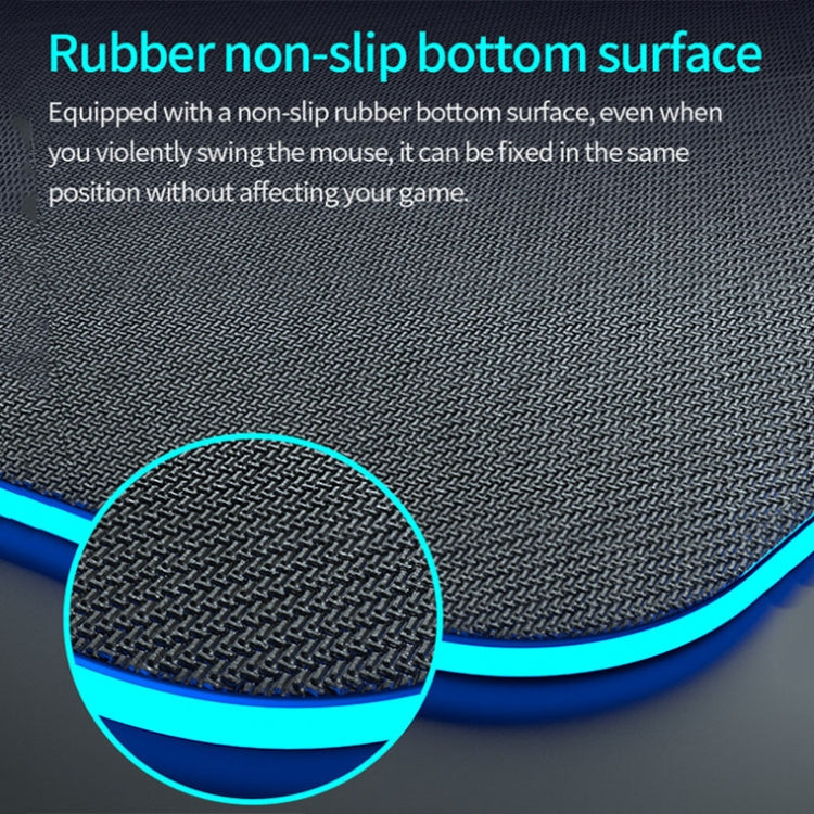 K9186 Multifunctional RGB Lighting Mouse Pad with Wireless Charger(Colorful)