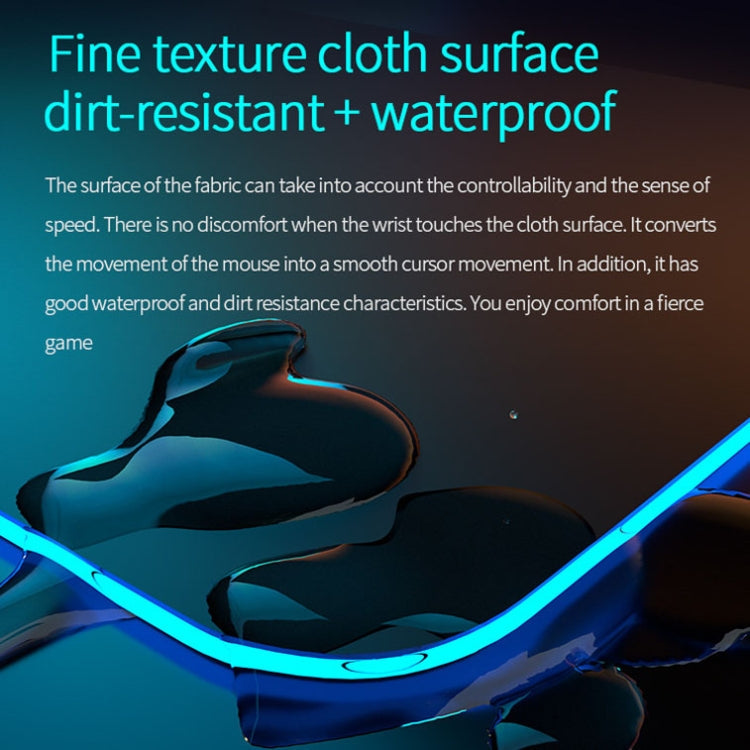 K9186 Multifunctional RGB Lighting Mouse Pad with Wireless Charger(Colorful)