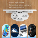 HHT610 Expansion Plug Adapter, EU Plug, Specification: With Tray No Light(White)