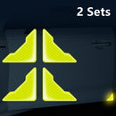 2 Sets Car Safety Warning Reflective Anti-Strike Stickers, Colour: Epoxy Fluorescent Green