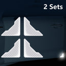 2 Sets Car Safety Warning Reflective Anti-Strike Stickers, Colour: Epoxy White
