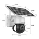 SHIWOJIA Waterproof WiFi Solar Dome IP Camera, Support Two-way Audio & PIR Motion Detection & Night Vision & TF Card(1080P Graffiti Solar WiFi Version)