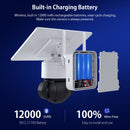 SHIWOJIA Waterproof WiFi Solar Dome IP Camera, Support Two-way Audio & PIR Motion Detection & Night Vision & TF Card(1080P Graffiti Solar WiFi Version)