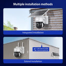 SHIWOJIA Waterproof WiFi Solar Dome IP Camera, Support Two-way Audio & PIR Motion Detection & Night Vision & TF Card(1080P Graffiti Solar WiFi Version)