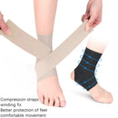 Thin Anti-Slip Dispensing Sports Compression Bandage Ankle Brace, Specification: L(Skin Color)