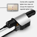 HY10 3 In 1 Cigarette Lighter Conversion Plug Car Charger(Silver)