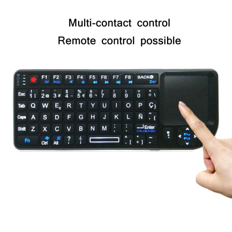 A8 Bluetooth Touch Backlit Mechanical Wireless Keyboard(White Light English Version)