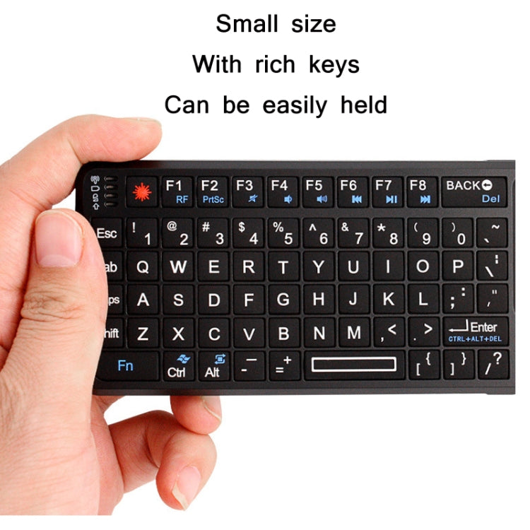 A8 Bluetooth Touch Backlit Mechanical Wireless Keyboard(White Light English Version)